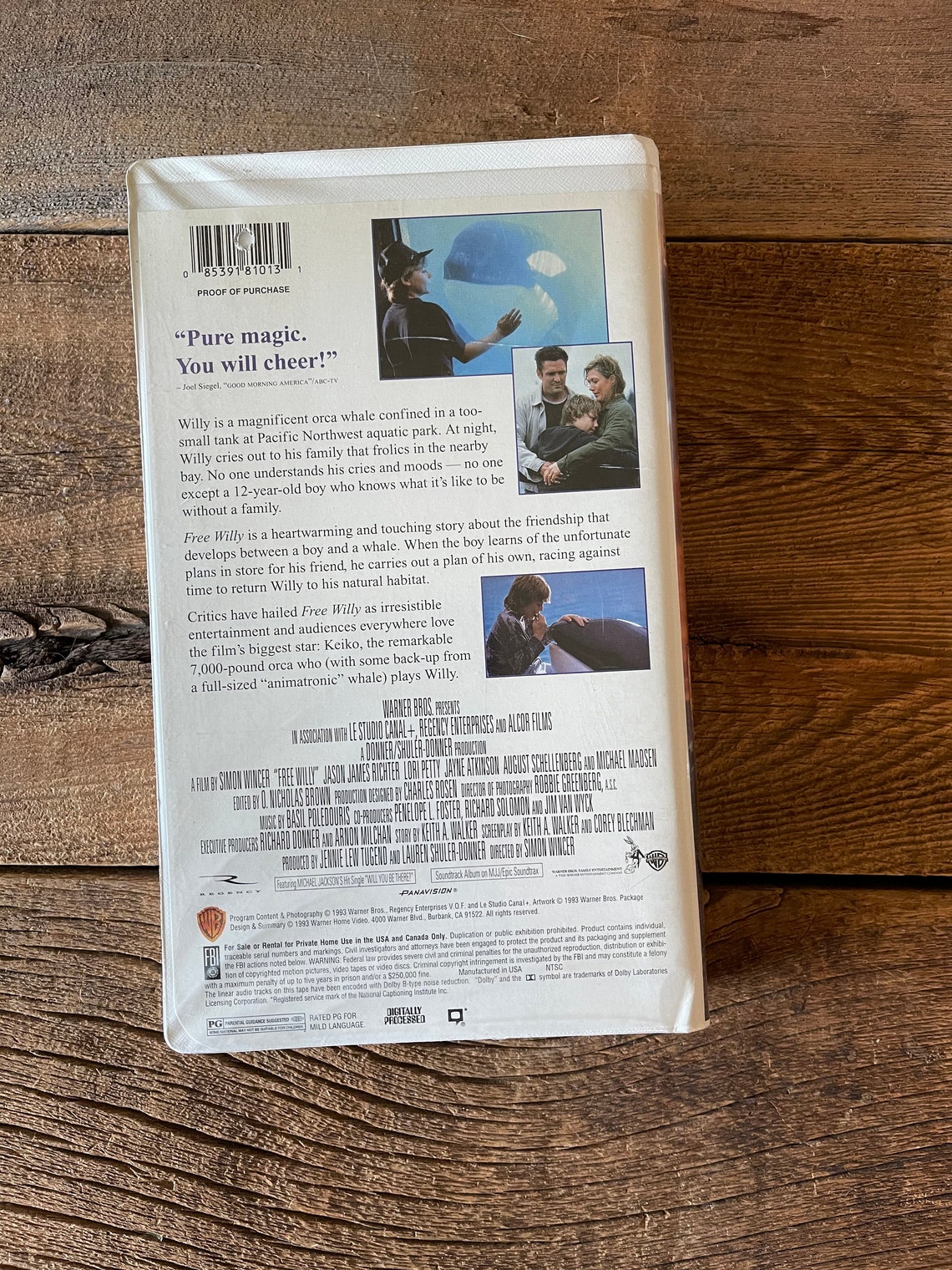 Free Willy Vintage VHS Movie // RARE Screening Copy // Mint - Etsy
