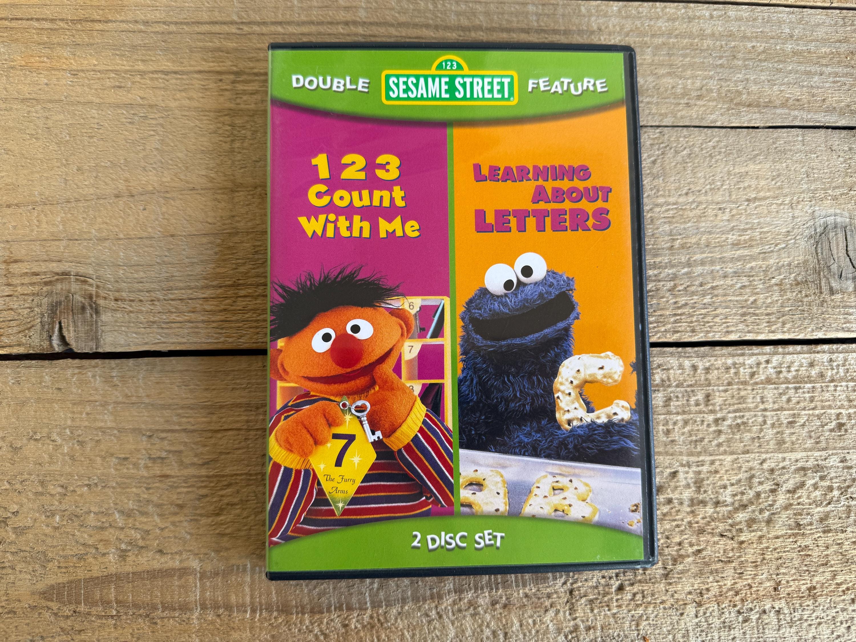 Sesame Street Double Feature DVD // 1,2,3 Count With Me \u0026 Learning About  Letters, image size:3000x2250