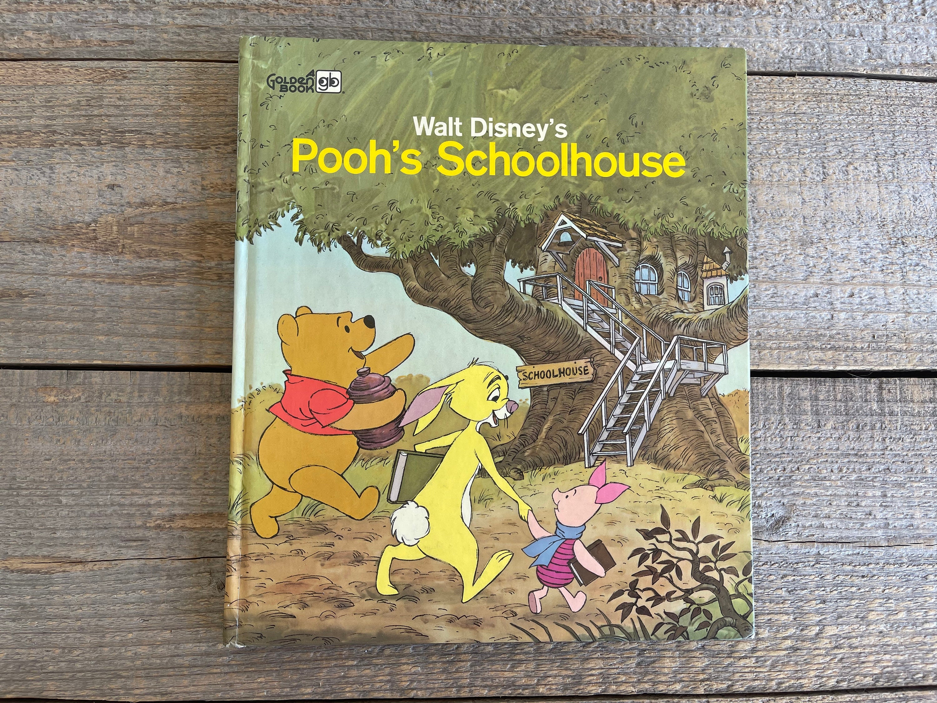 Walt Disney's Pooh's Schoolhouse // Vintage Oversized Golden Book