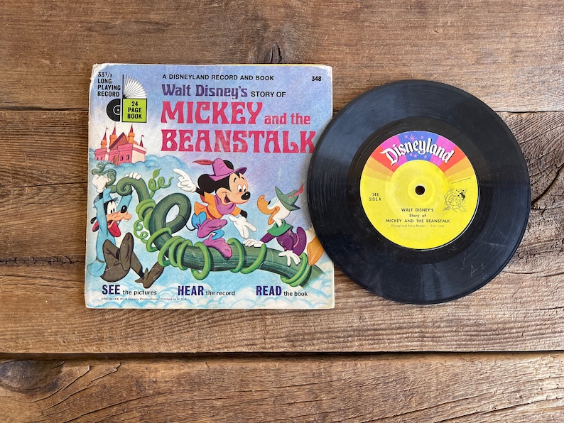 Mickey and the Beanstalk // Disneyland Book & Record //