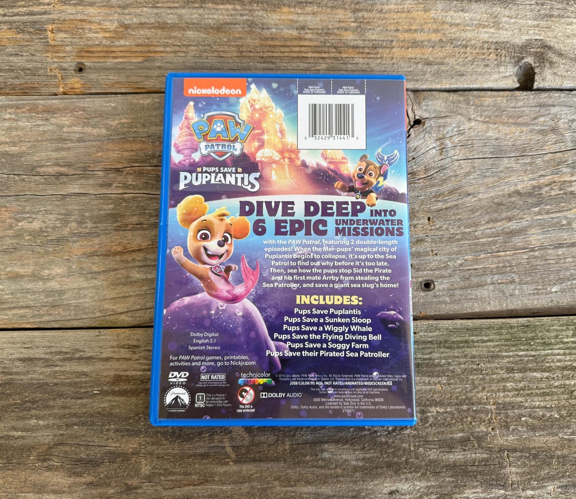 Paw Patrol DVD Pups Save Puplantis Based On The Hit Nickelodeon TV paw-patrol-dvd-pups-save-puplantis-based-on-the-hit-nickelodeon-tv