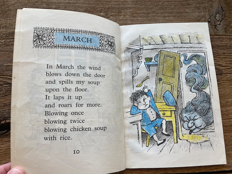Chicken Soup With Rice // Maurice Sendak // A Book of Months Etsy