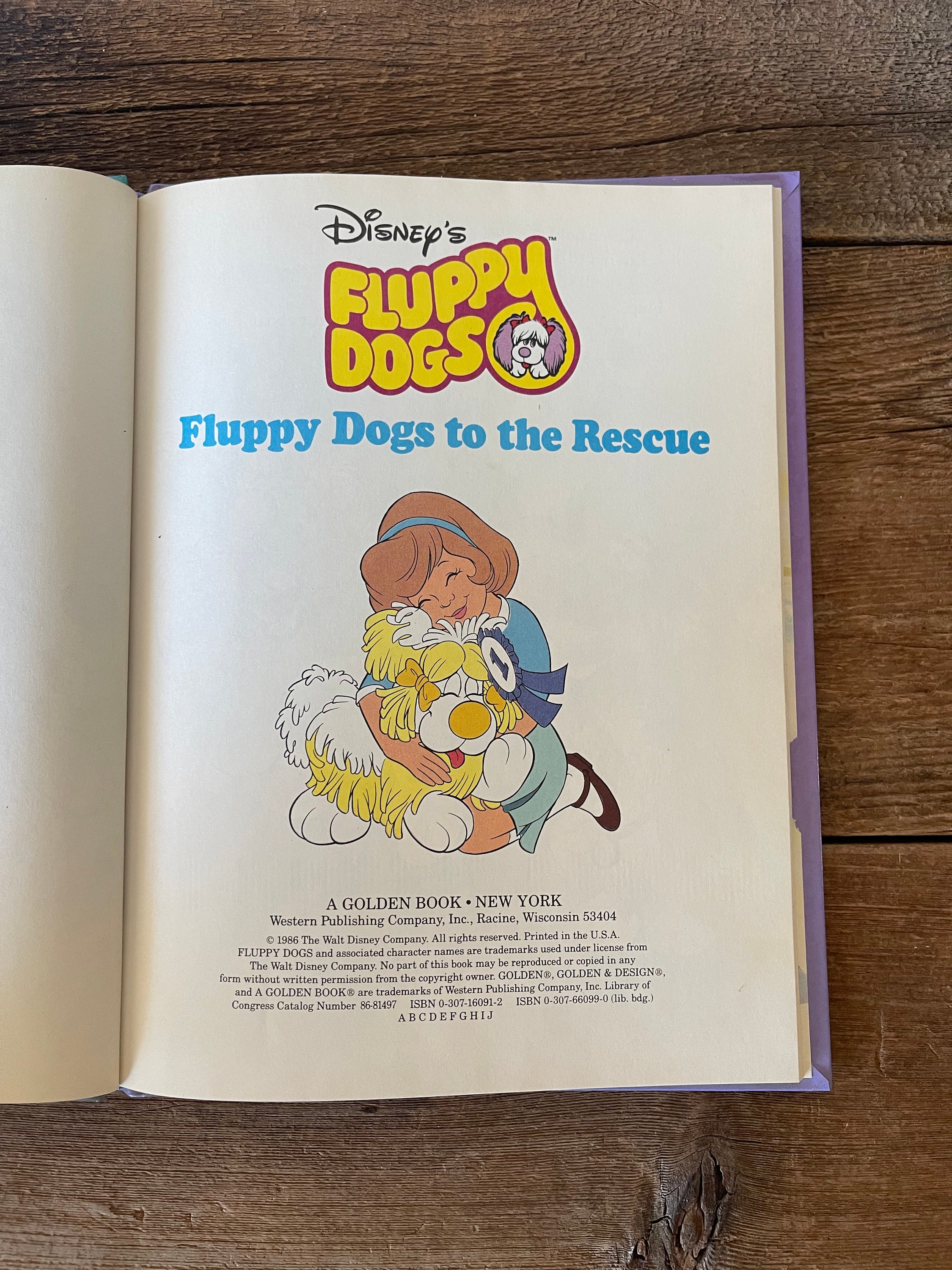 Disney's Fluppy Dogs Book // Fluppy Dogs to the Rescue // 1986 Golden ...