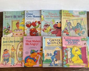 Golden Book Sesame Street Books // Venduti singolarmente // Copertina morbida, brossura, anni '80 e '90 // Un libro per crescere