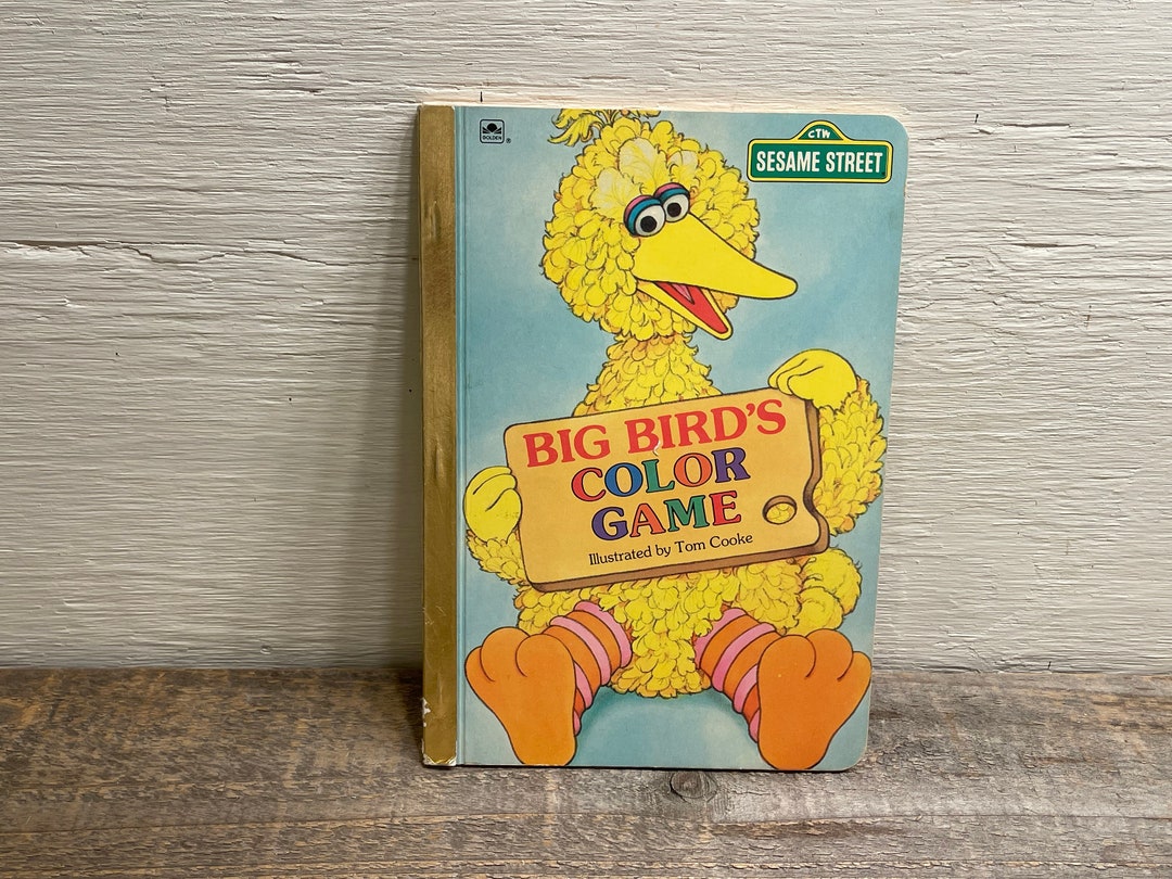 Big Bird's Color Game Book // A Golden Book // Sesame Street 1980