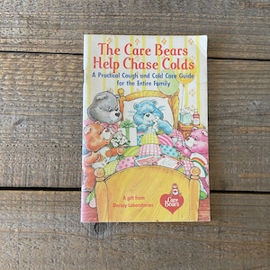 Vintage 1985 Care Bears Book, &quot;The Care Bears Help Chase Colds&quot;