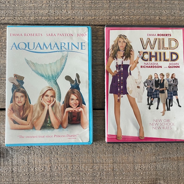 Emma Roberts DVDs // Aquamarine & Wild Child // Set of 2 DVDs