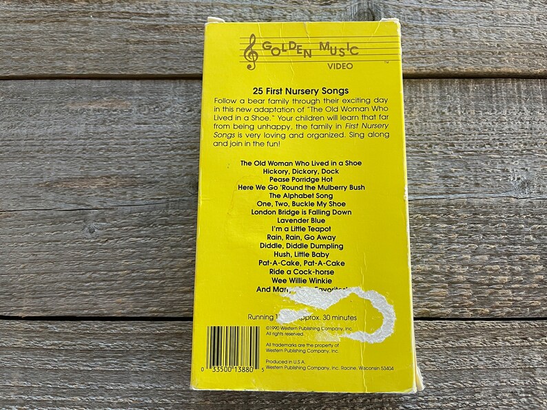 Golden Book Music Video A Child's First Nursery Songs A Child's First Nursery Rhymes VHS // Golden Book Video // 1990 Golden