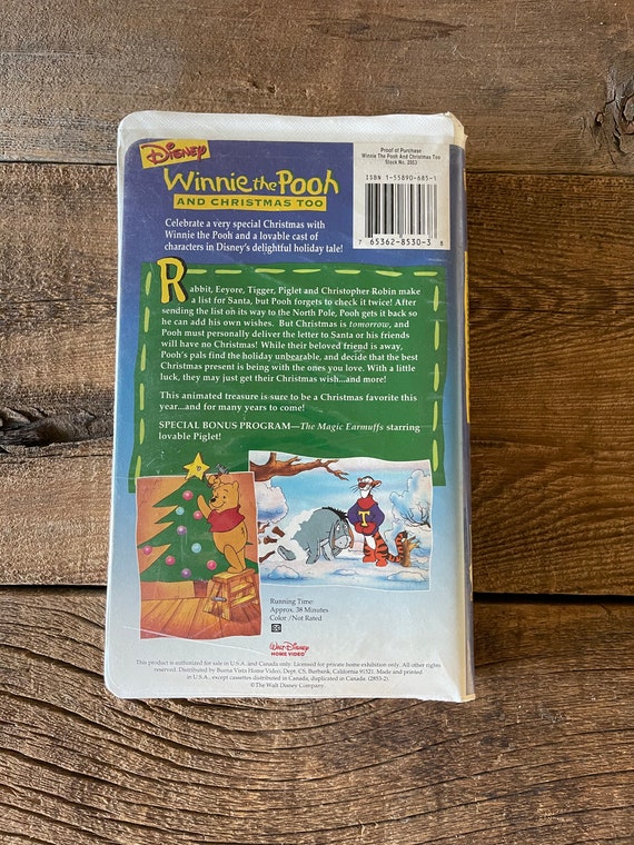 Winnie The Pooh And Christmas Too Vhs