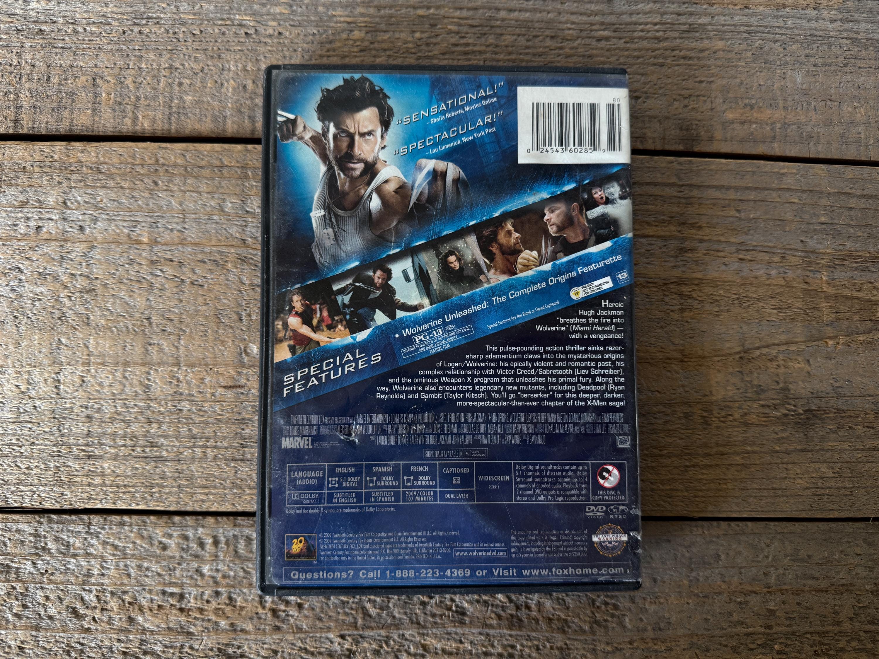 X-men Origins: Wolverine // Hugh Jackman // DVD Movie - Etsy