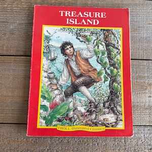 Treasure Island // Robert Louis Stevenson // Troll Illustrated Classics // 1990 Paperback Book