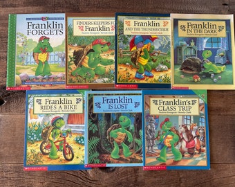 Franklin and Friends Books // Sold Individually // 1990's // Paulette Bourgeois, Brenda Clark // Franklin the Turtle