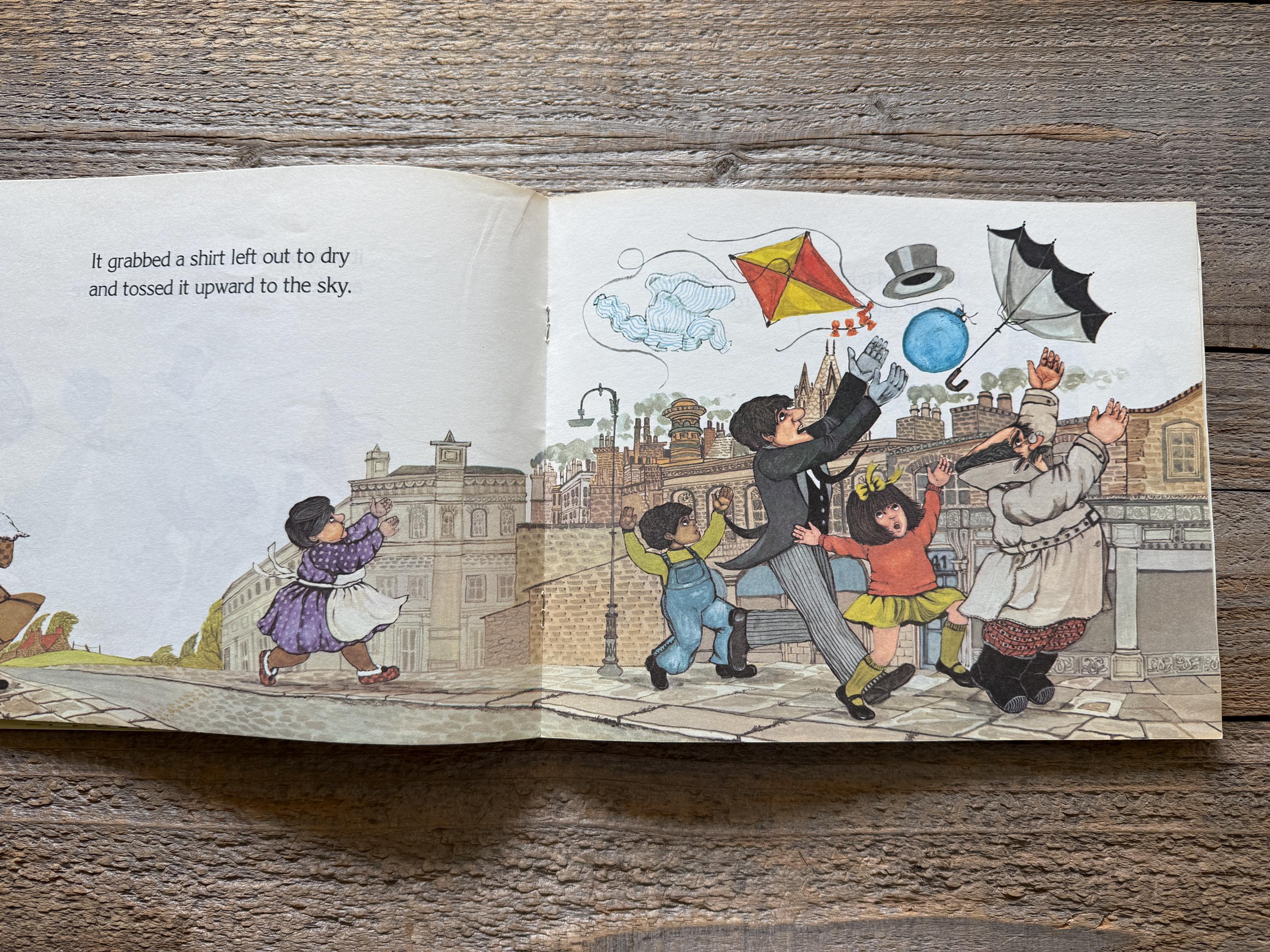 The Wind Blew // by Pat Hutchins // First Scholastic Printing 1993
