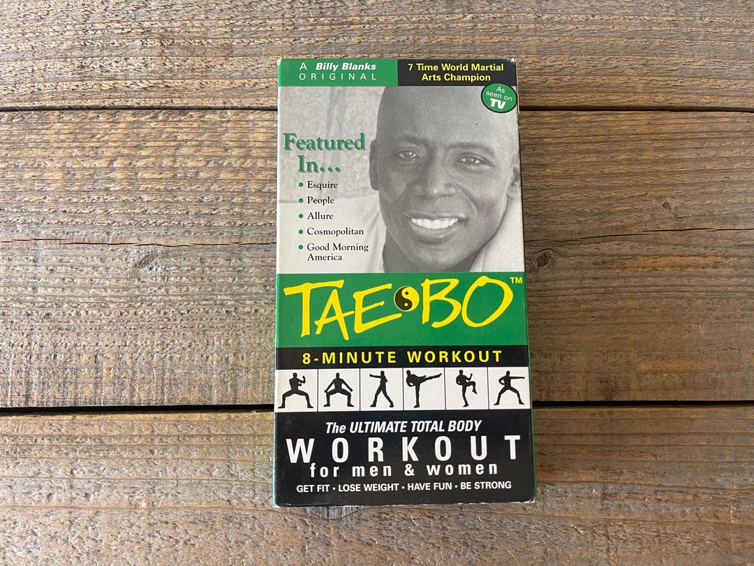 Tae Bo 8 Minute Workout VHS // Billy Blanks // 1990's Workout Video Etsy
