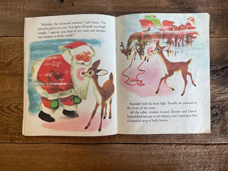 Rudolph the Red-nosed Reindeer // 1976 Little Golden Book - Etsy