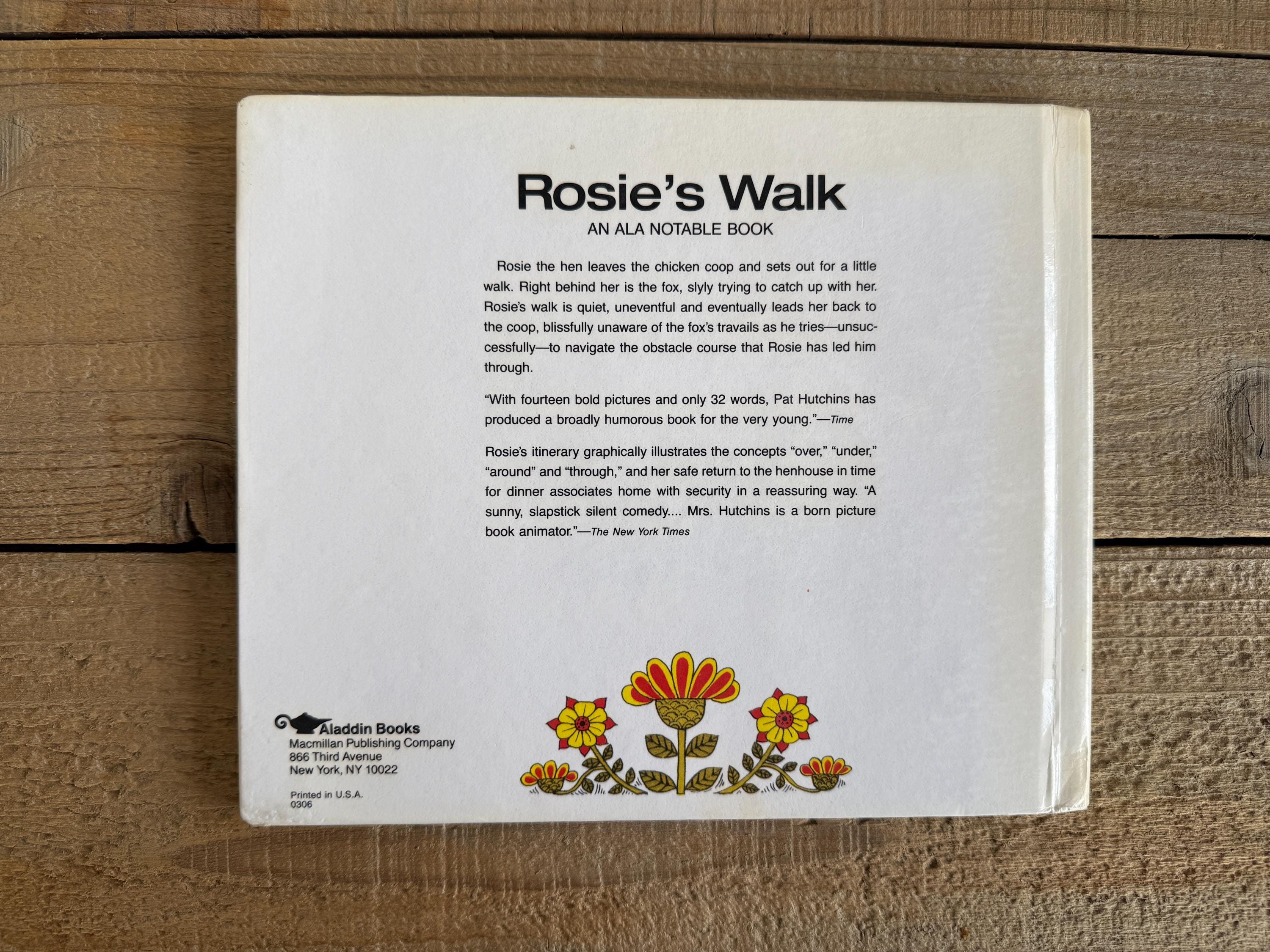 Rosie's Walk by Pat Hutchins // 1980's Hardcover Children's Book