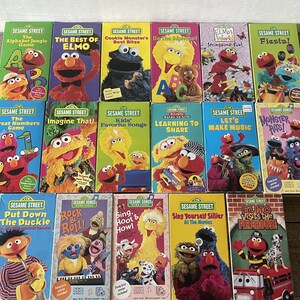 Vintage Sesame Street VHS Tapes: Elmo, Learning, Alphabet - Etsy