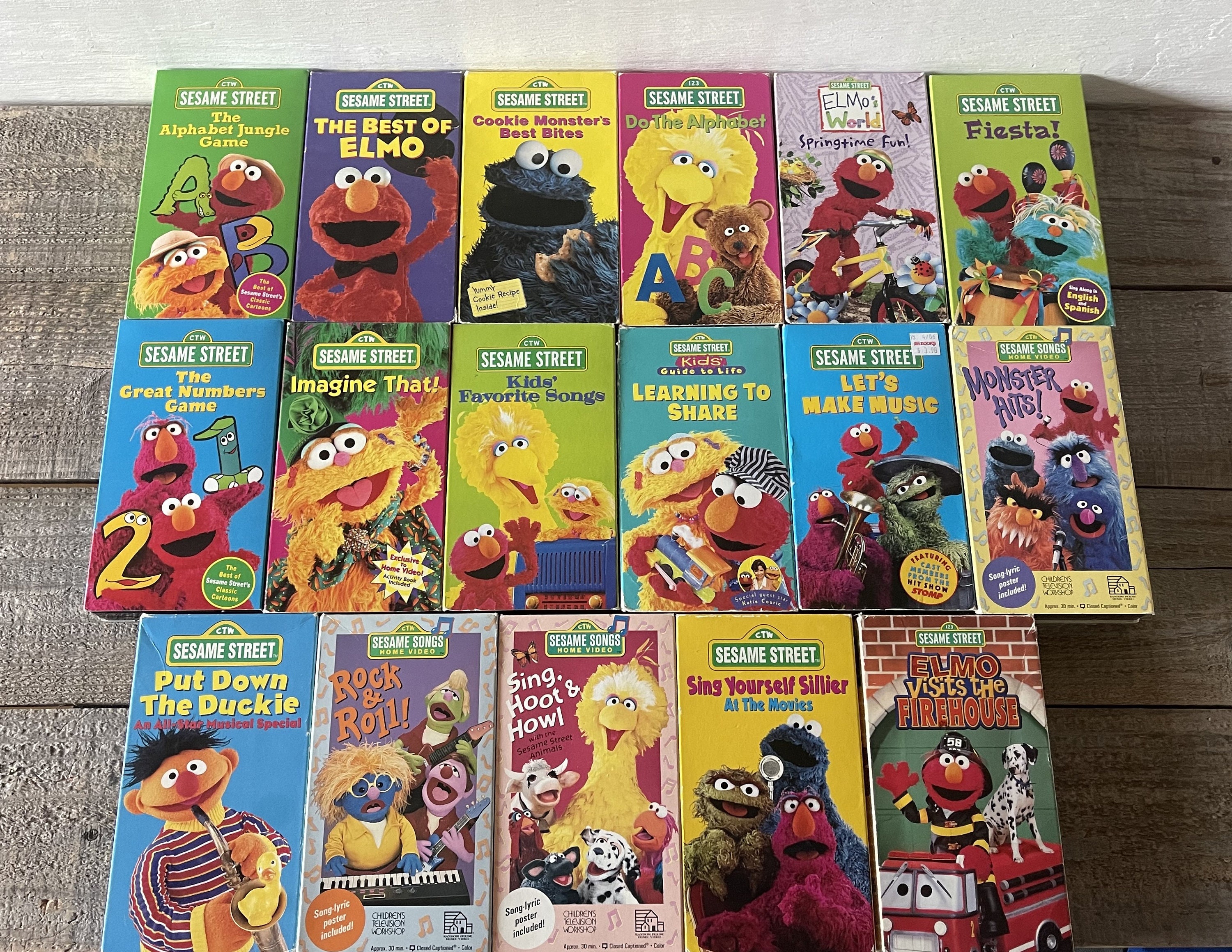 Sesame Street VHS Movies // Sold Individually // Elmo, Do the Alphabet