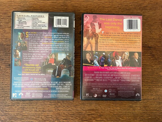 Save the Last Dance 1 & 2 Dvds // Julia Stiles, Sean Patrick