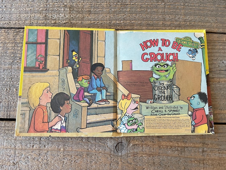 Sentence With Grouch How to Be A Grouch Sesame Street Book - 1976 Golden Tell-a-tale ...