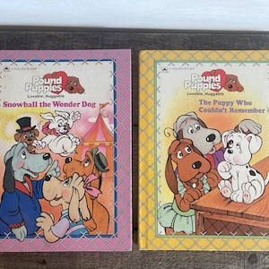 Libri Vintage Pound Puppies // Scegli tu // Libri dorati oversize degli anni '80