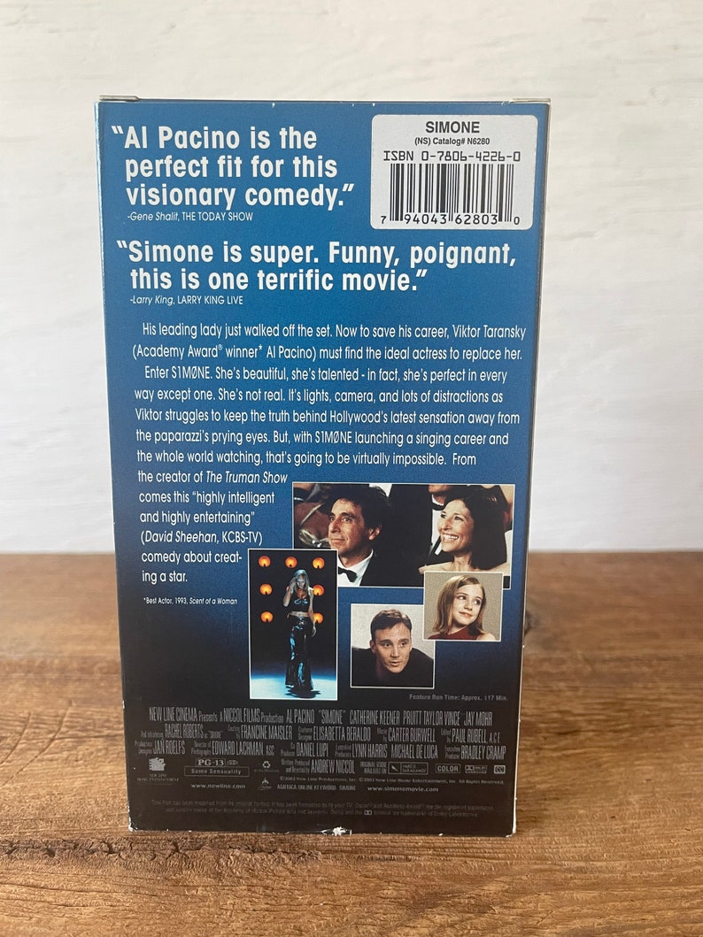 Simone VHS Movie // Al Pacino // 2002 - Etsy