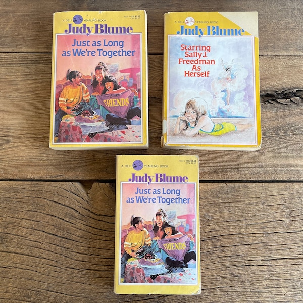 Vintage Judy Blume Books // You Choose // 1980s // Just as Long as We're Together or Starrying Sally J. Freedman as Herself