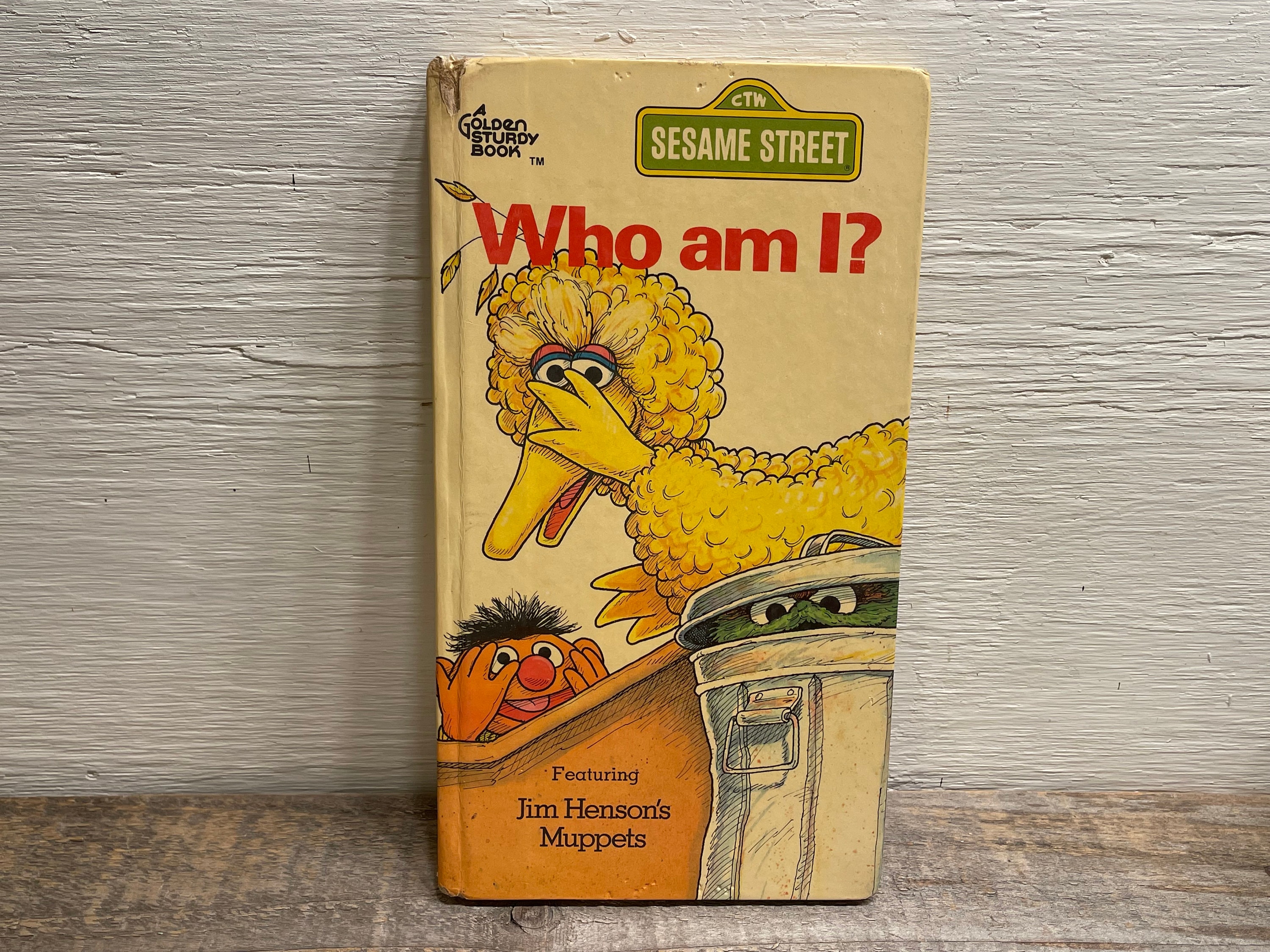 Mr.OMERI / THE STREET OF THE KINGDOM 麻起 Who Am I? Sesame Street Board Book// 1978 Golden Sturdy Book