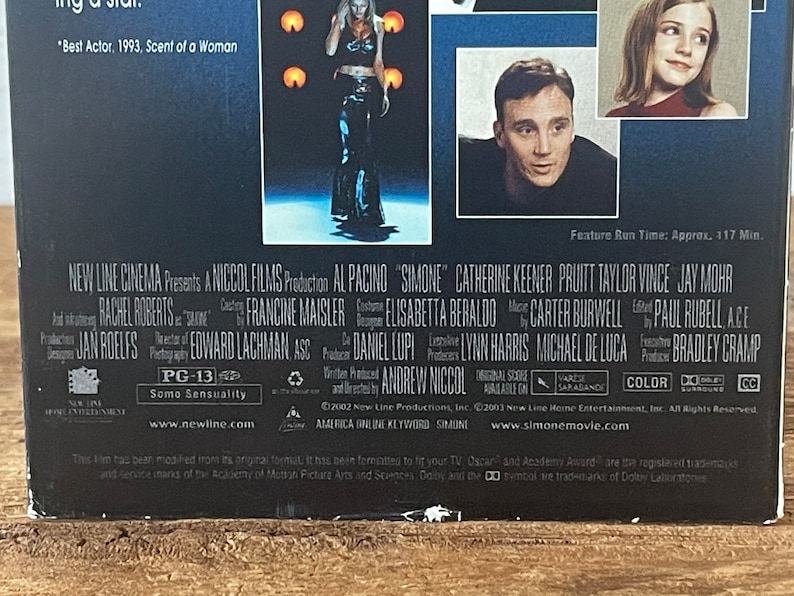 Simone VHS Movie // Al Pacino // 2002 - Etsy