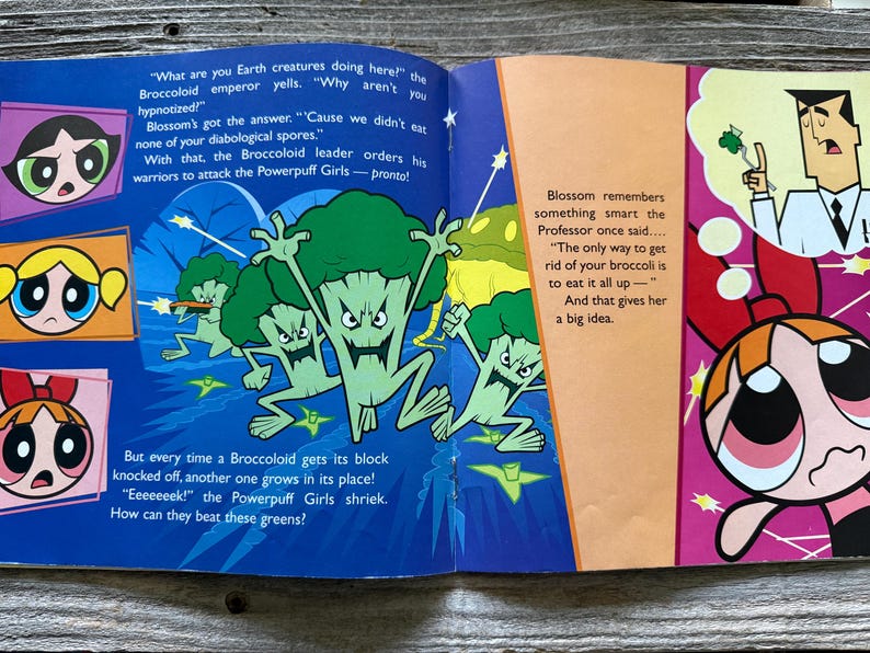 The Powerpuff Girls Book - Beat Your Greens - 2001 - Etsy