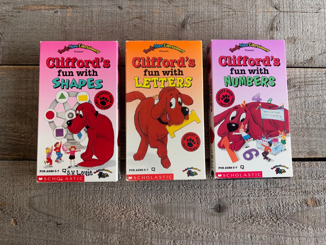 Clifford the Big Red Dog VHS Movies // Set of 3 // Fun With Letters