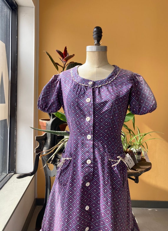 S / Vintage 1940s Penney’s Cotton Frocks Dress | … - image 3