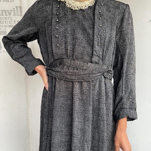 Early 1900s Dark Grey Dress