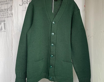 Vintage 1960s Nelson Knitting Mills Blue Varsity Sweater Blue Knit