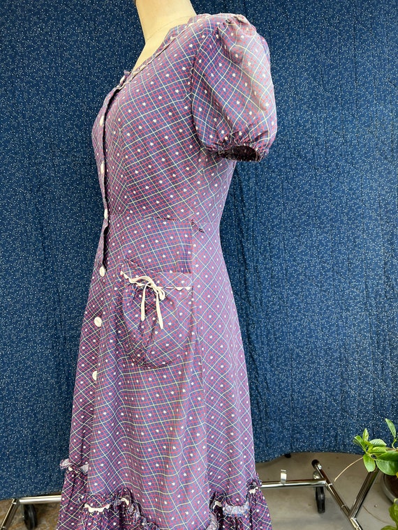S / Vintage 1940s Penney’s Cotton Frocks Dress | … - image 4