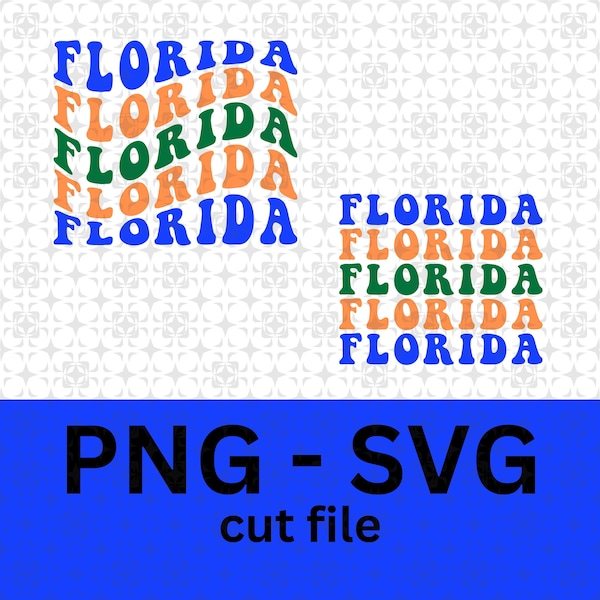 Florida retro font Bundle - png and svg - NCAA college, florida gators, gators svg png - instant download