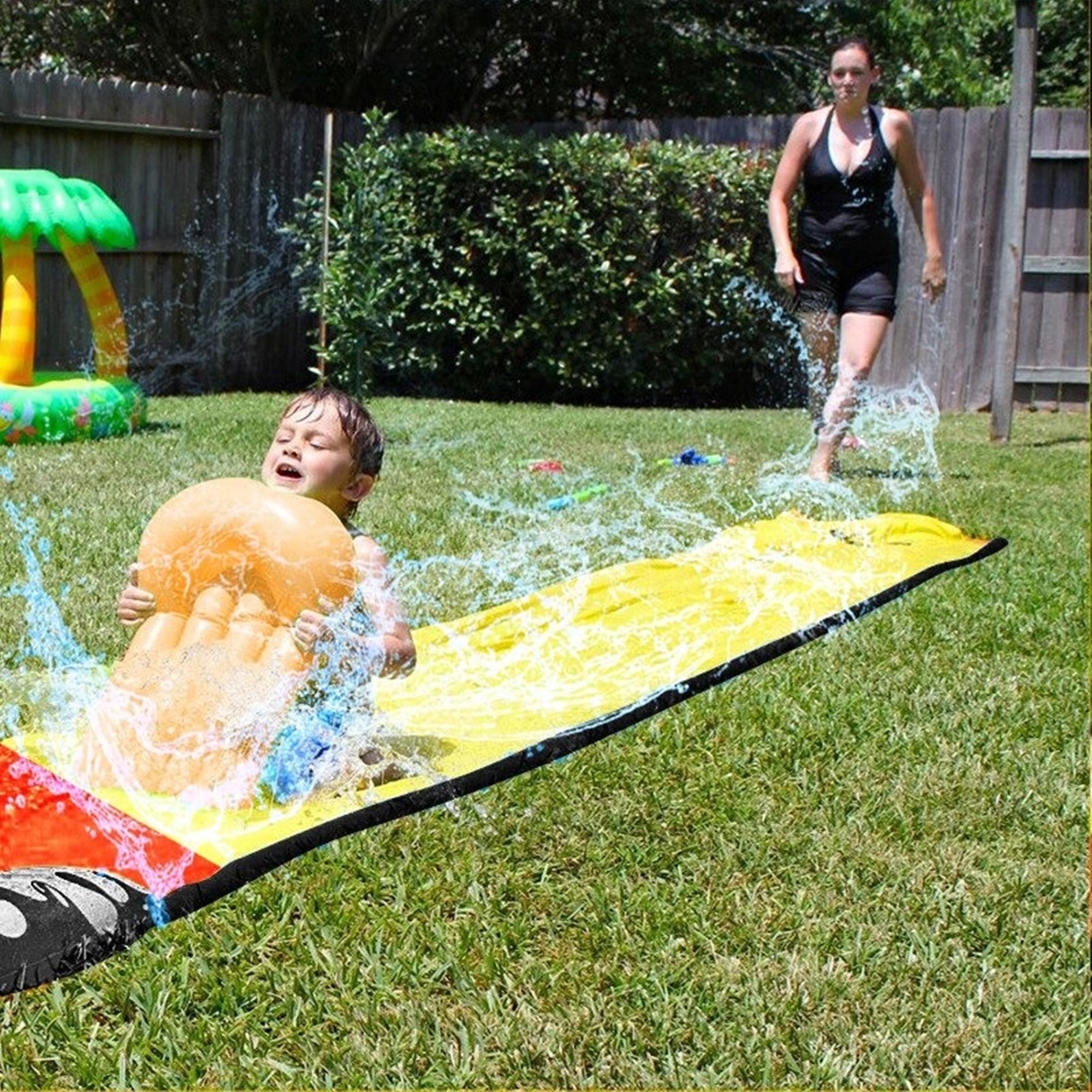 New Inflatable Surf Double Water Slide Fun Lawn Water Slides Etsy