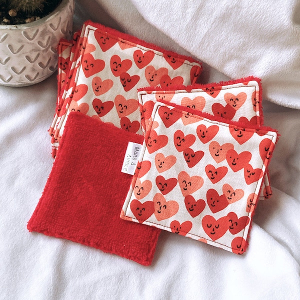 7 Lingettes démaquillantes lavables en fibre de bambou et coton Oeko-Tex