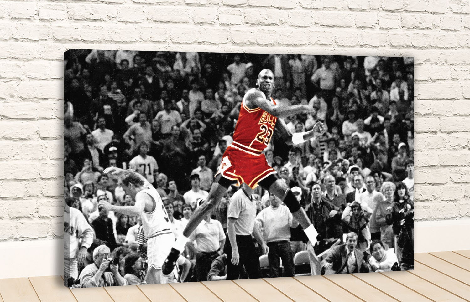 Michael Jordan The Shot Canvas Wall Art Etsy