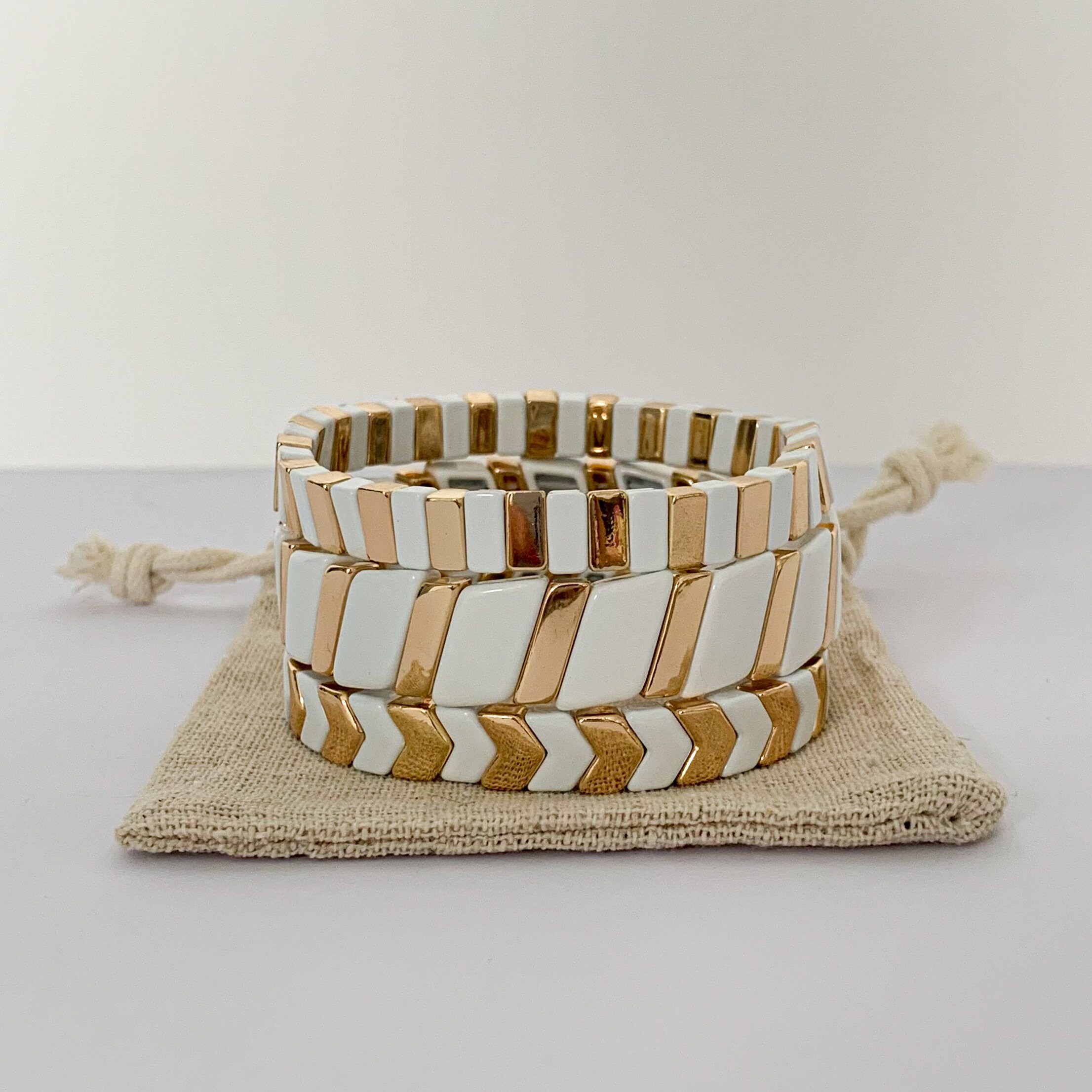 Chunky Gold Candy Stripe Bracelet Etsy UK