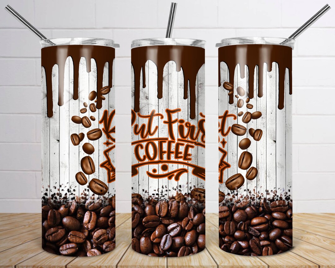 20 Oz Skinny Tumbler Sublimation but First Coffee Designs for - Etsy