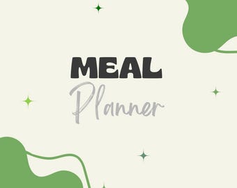 Digital Meal Planner Template, Calorie Journal, Macro Tracker, Printable Meal Planner, Menu Prep and Plan, Fitness, Diet