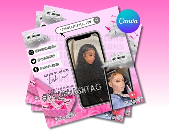 Plantilla de volante de pestañas / Volante personalizable de Canva para Instagram (Descarga digital)