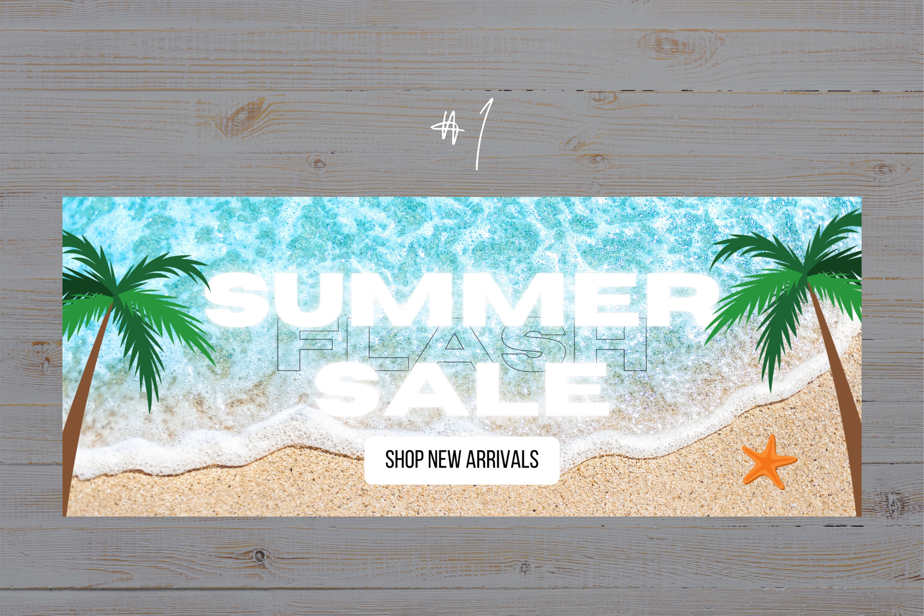 DIY Summer Sale Beach Banner Set Feminine Website Banner Etsy