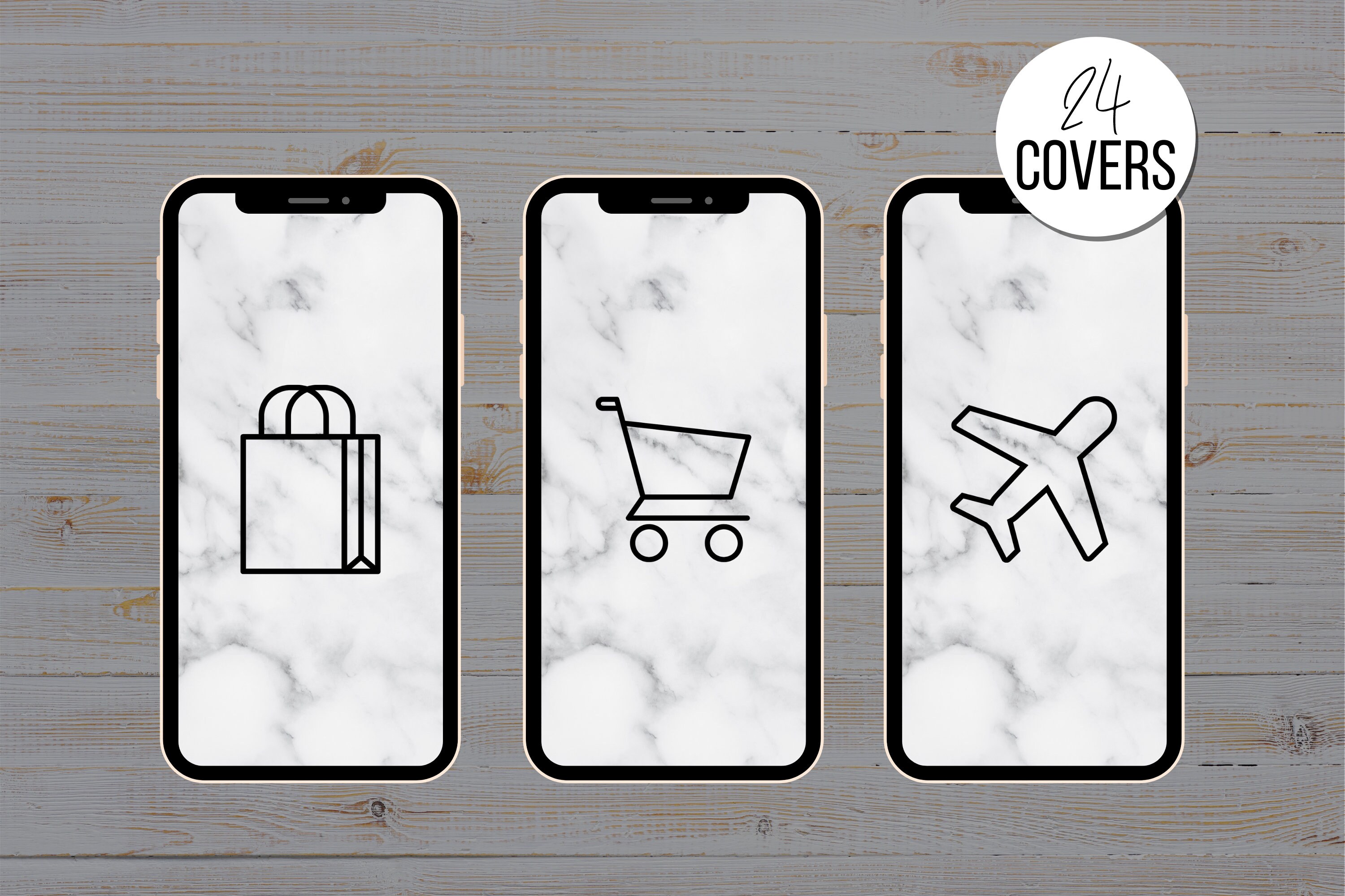 White Marble Instagram Highlight Covers Instagram Stories Etsy