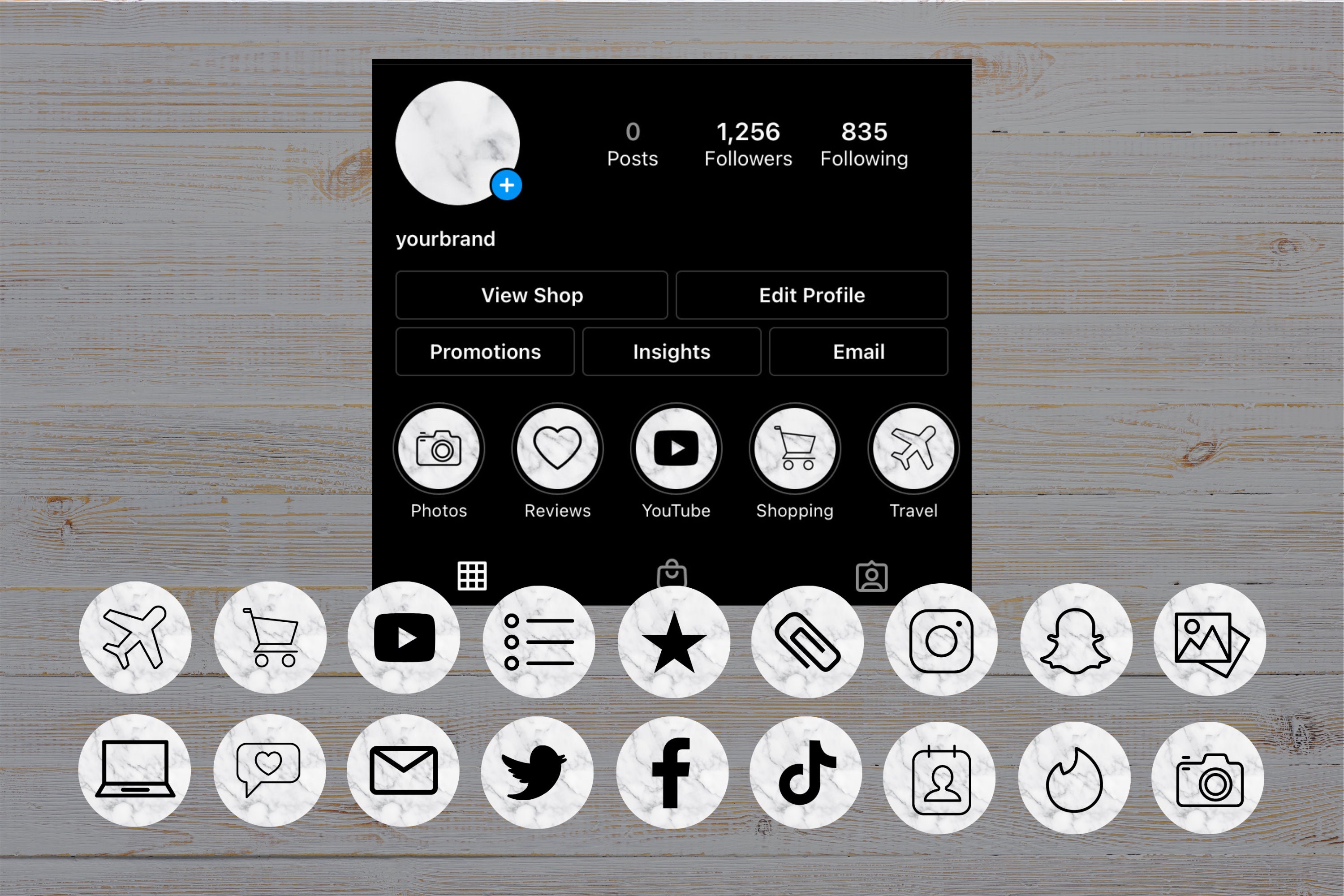 White Marble Instagram Highlight Covers Instagram Stories Etsy