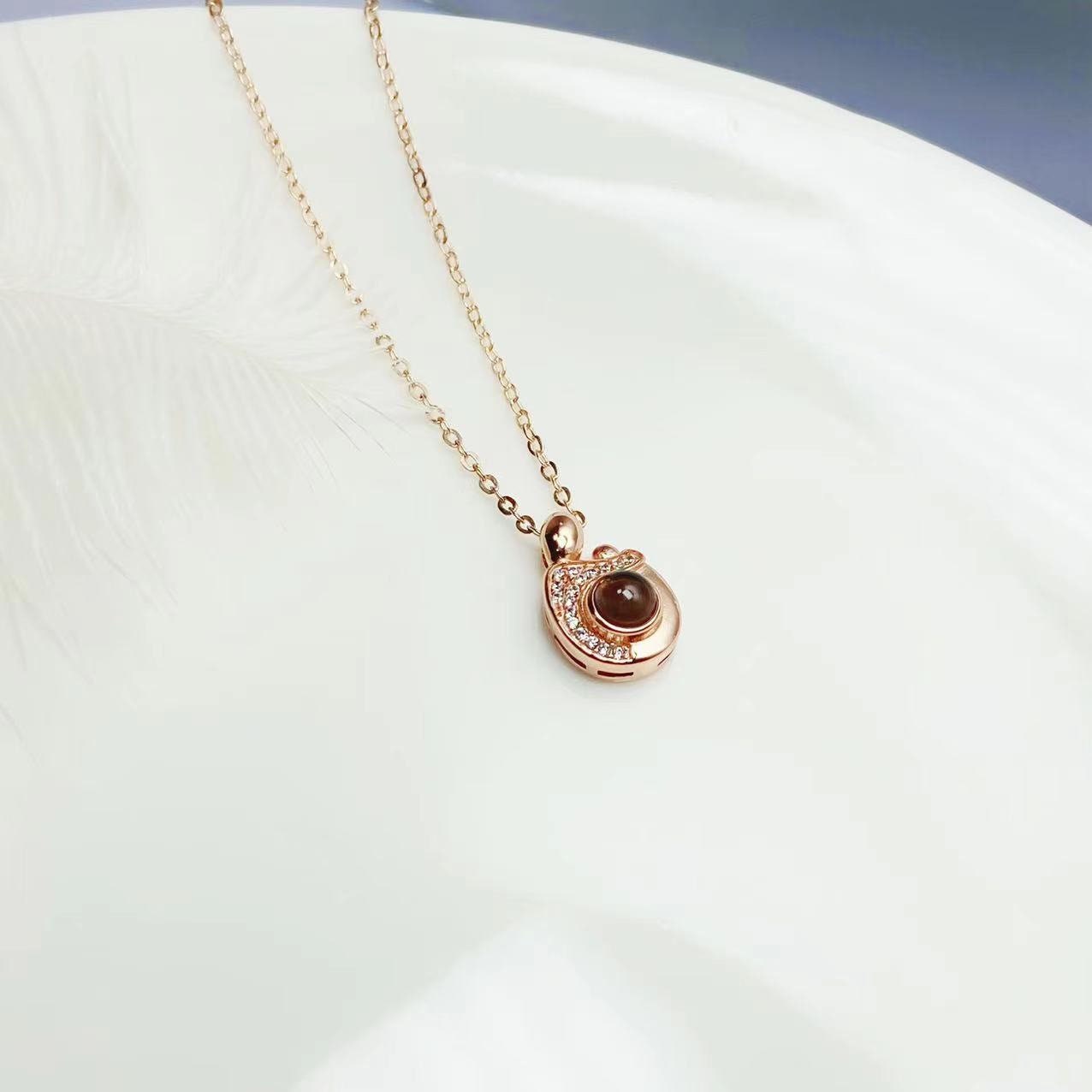 Projection Photo Necklace Custom Photo Necklaceprojection Etsy Singapore