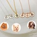 Pet Portrait Custom, Personalized Pet Photos Necklace, Engraved Dog Cat Photo Pet Memorial Gift, Pet Memorial Jewelry, Pet Loss Gift 