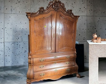 Antiker Kabinett Schrank 170x248x60cm