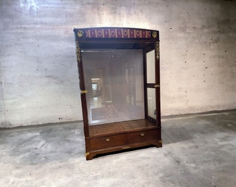 Vintage Ausstellungs Vitrine Vitrinenschrank 142x213x60cm